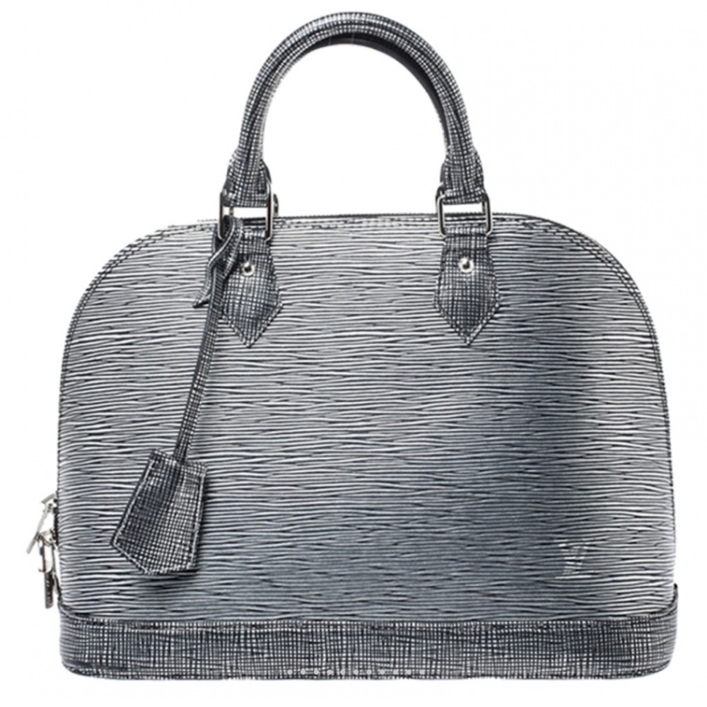 Louis Vuitton Silver/Black Epi Leather Alma PM Bag
